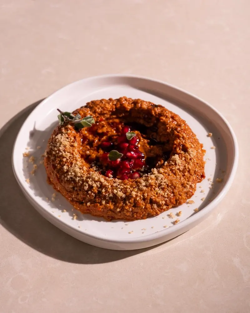 Muhammara, crema de pimiento y nueces en du Liban, La Moraleja