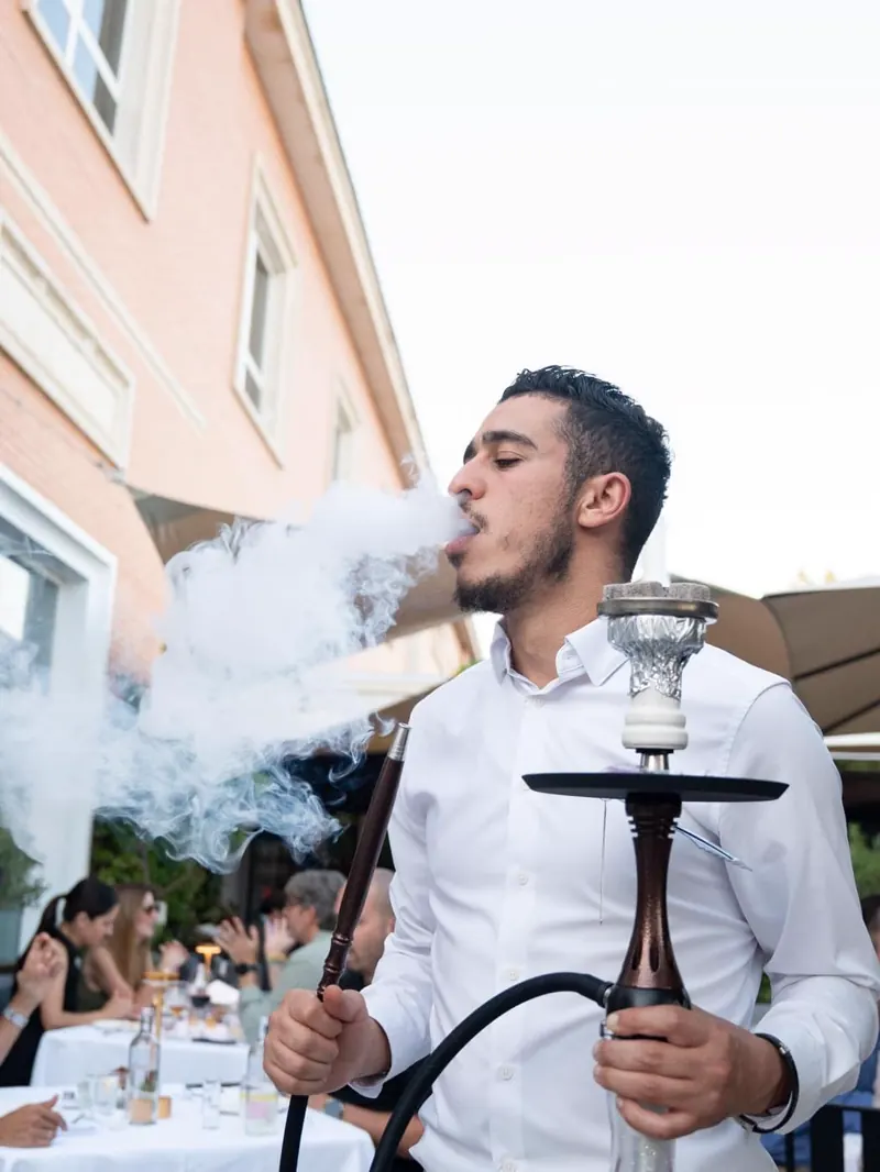 Shisha en la terraza de du Liban